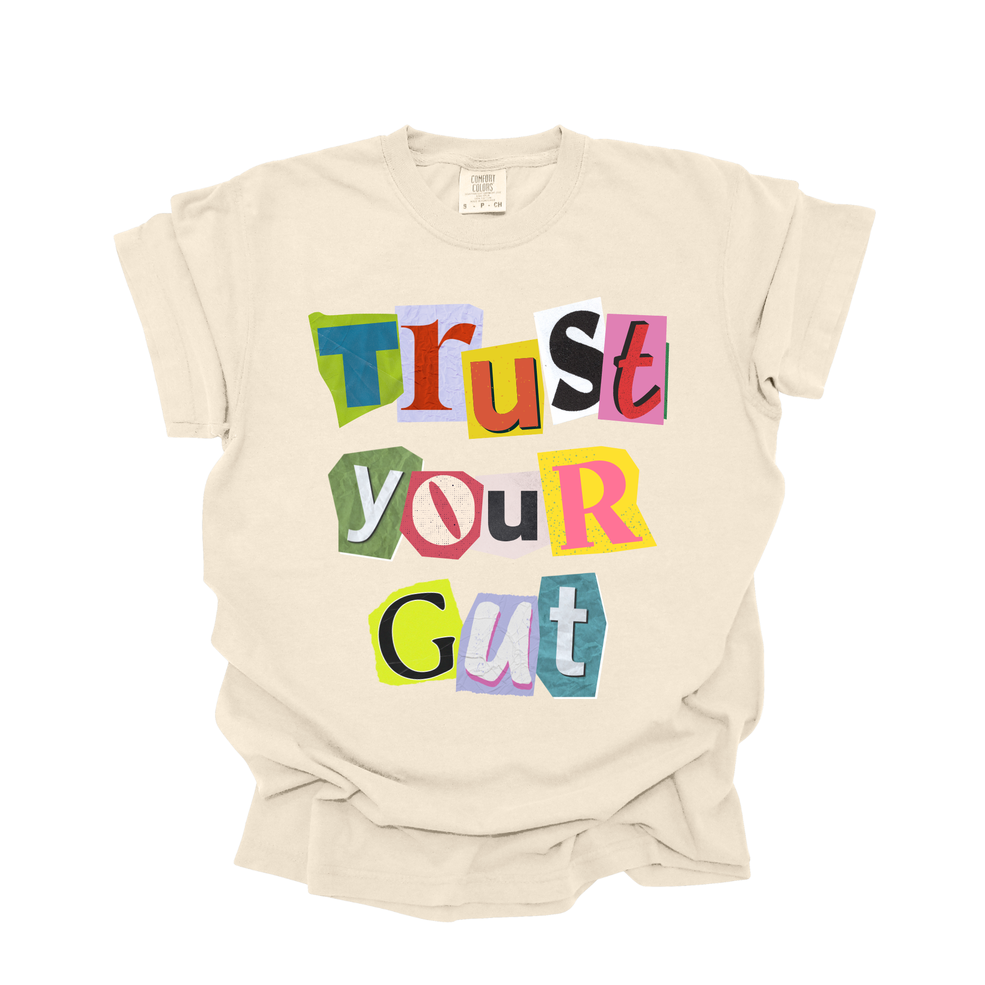 Trust Your Gut Ivory Tee Emyave™ Original (size: S-XXXL)