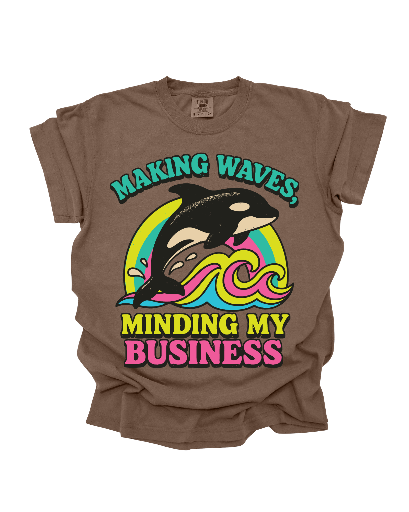 Making Waves Orca - Espresso Graphic Tee