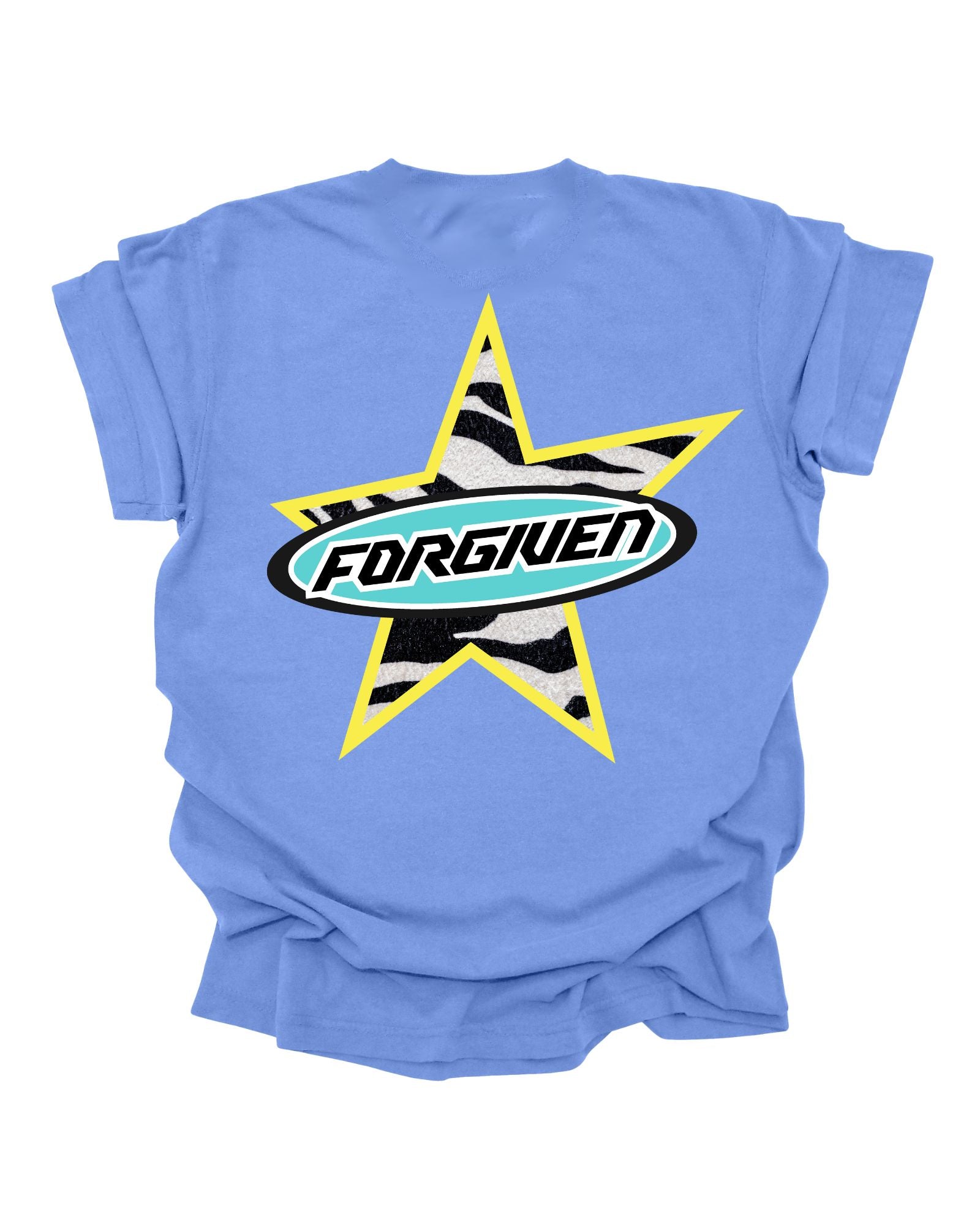 Forgiven - Flo Blue Graphic Tee (Front + Back)
