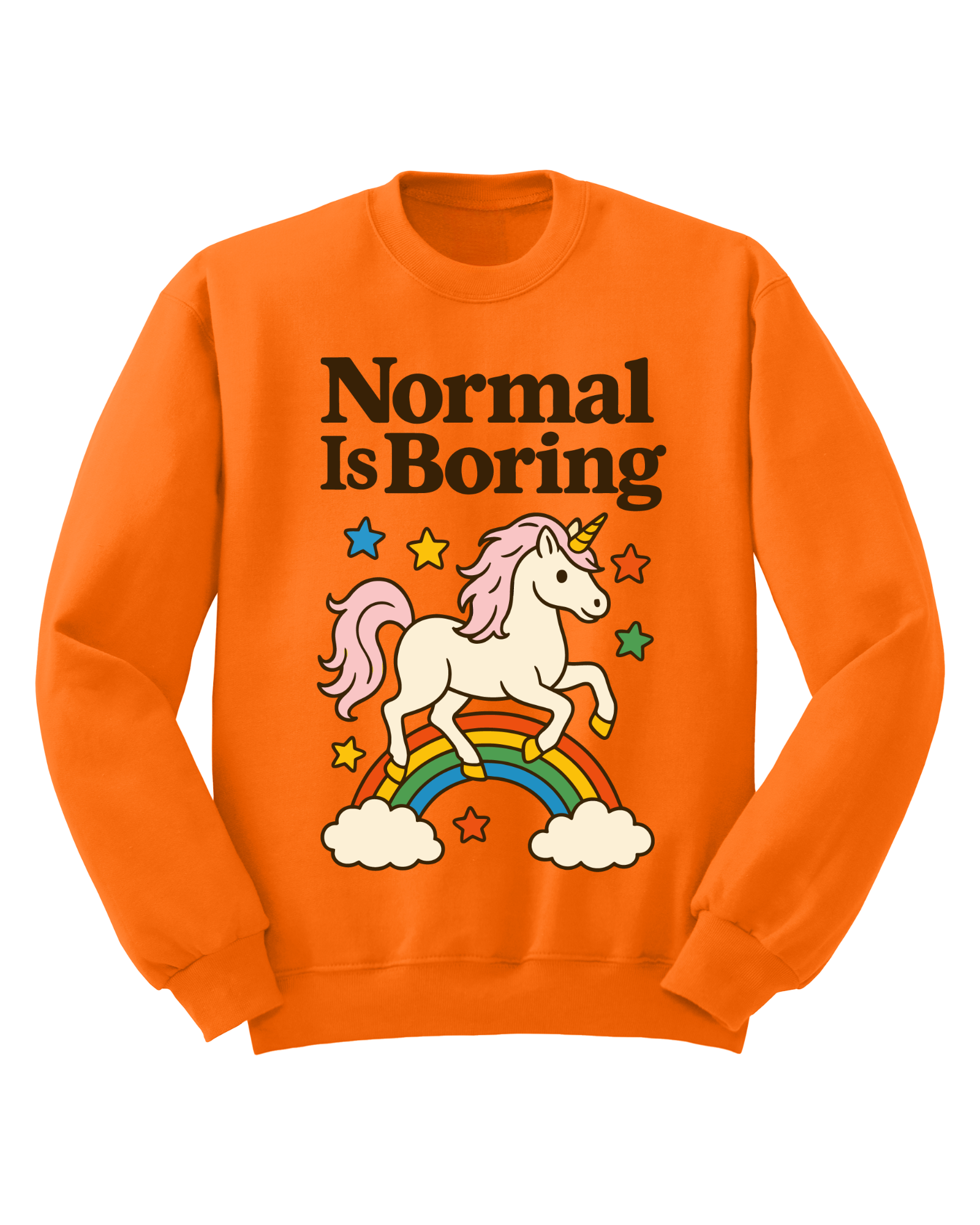 Normal is Boring - Safety Orange Graphic Crew