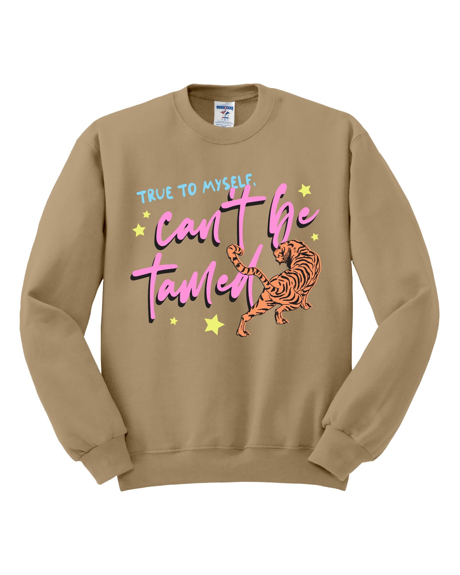 Can't Be Tamed - Khaki Graphic Crew