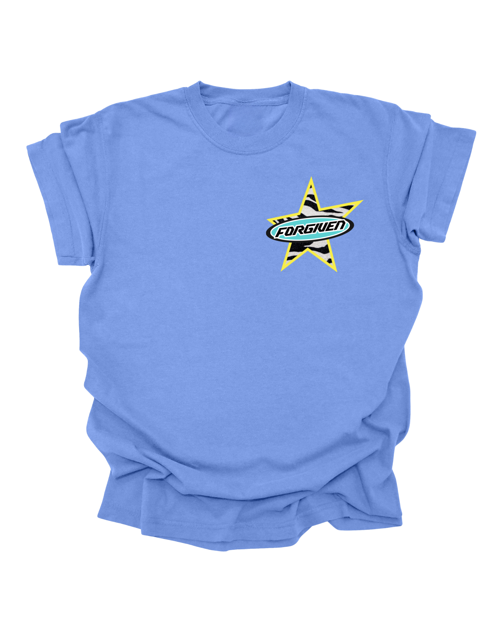 Forgiven - Flo Blue Graphic Tee (Front + Back)