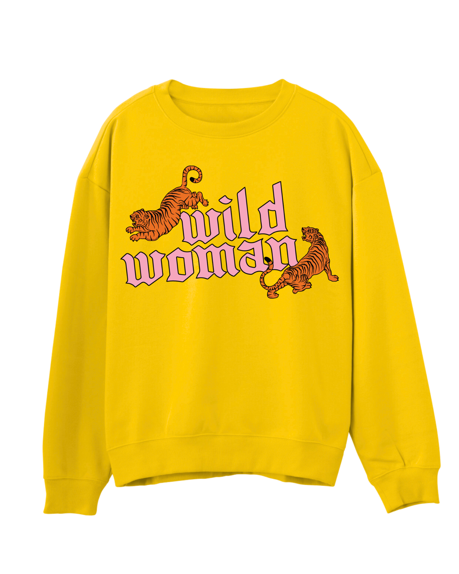 Wild Woman - Yellow Crew (Size: S-XXXL)