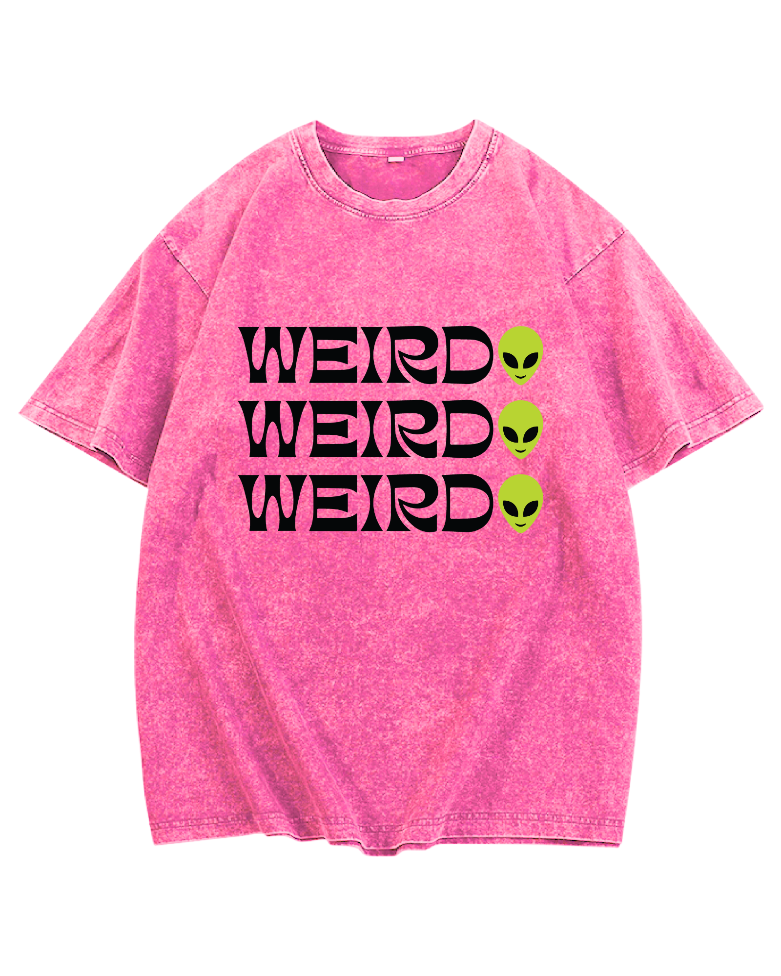 Weirdo x3 - Pink Acid Wash Graphic Tee (Pre-Oversized)