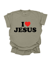 I Love Jesus - Khaki Graphic Tee