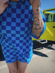 Check Yourself Blue Biker Short Set Emy Ave™ Original