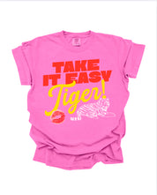 Take It Easy Tiger - Pink Tee (Size: S-XXXL)