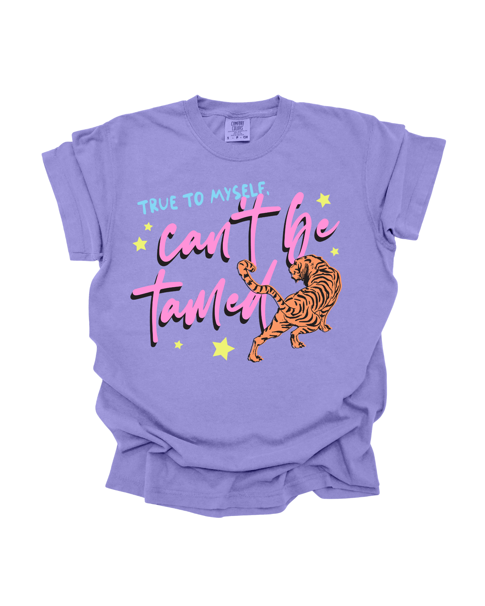 Can’t Be Tamed Tee - Violet (size: S-XXXL)