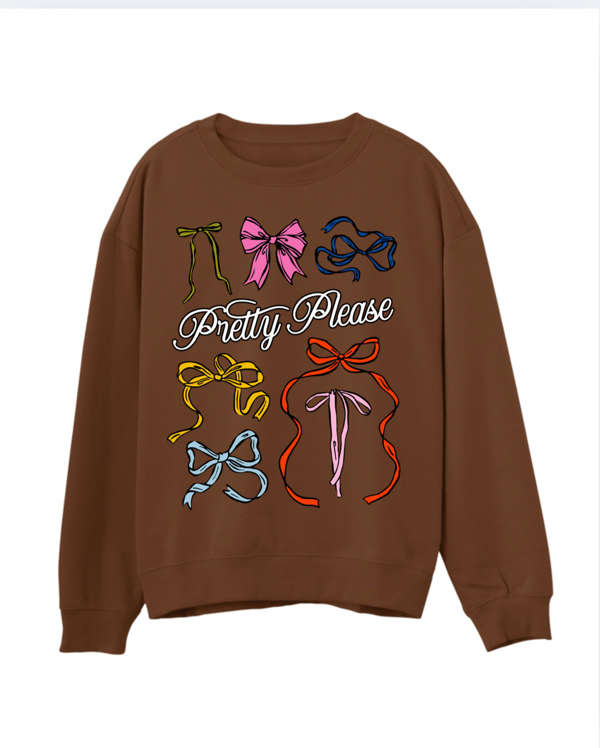 Pretty Please - Brown Crew (Size: S-XXXL)