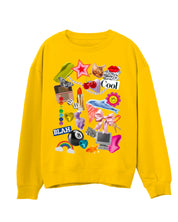 Cool Girl Collage - Yellow Crew (Size: S-XXXL)