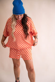 Orange Ya' Glad Shorts Set