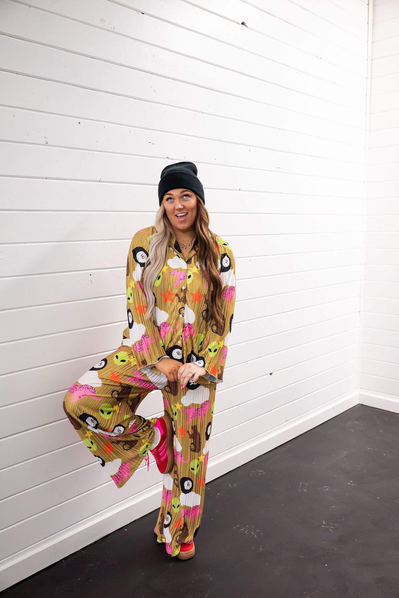 We Come in Peace Plissé Set **RESTOCKED**