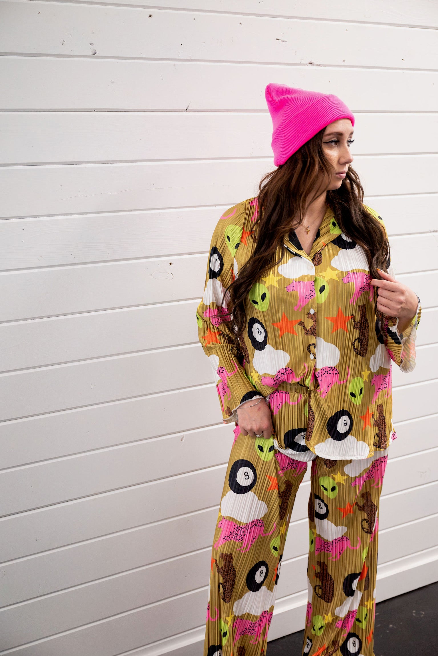 We Come in Peace Plissé Set **RESTOCKED**
