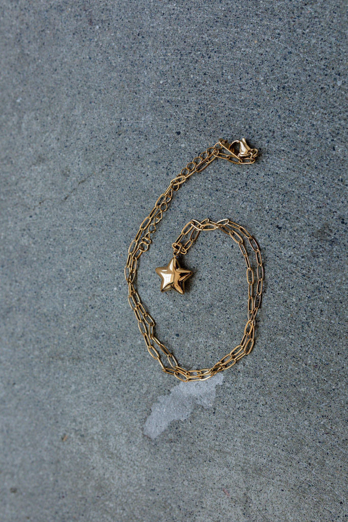 Large Gold Star Power Necklace