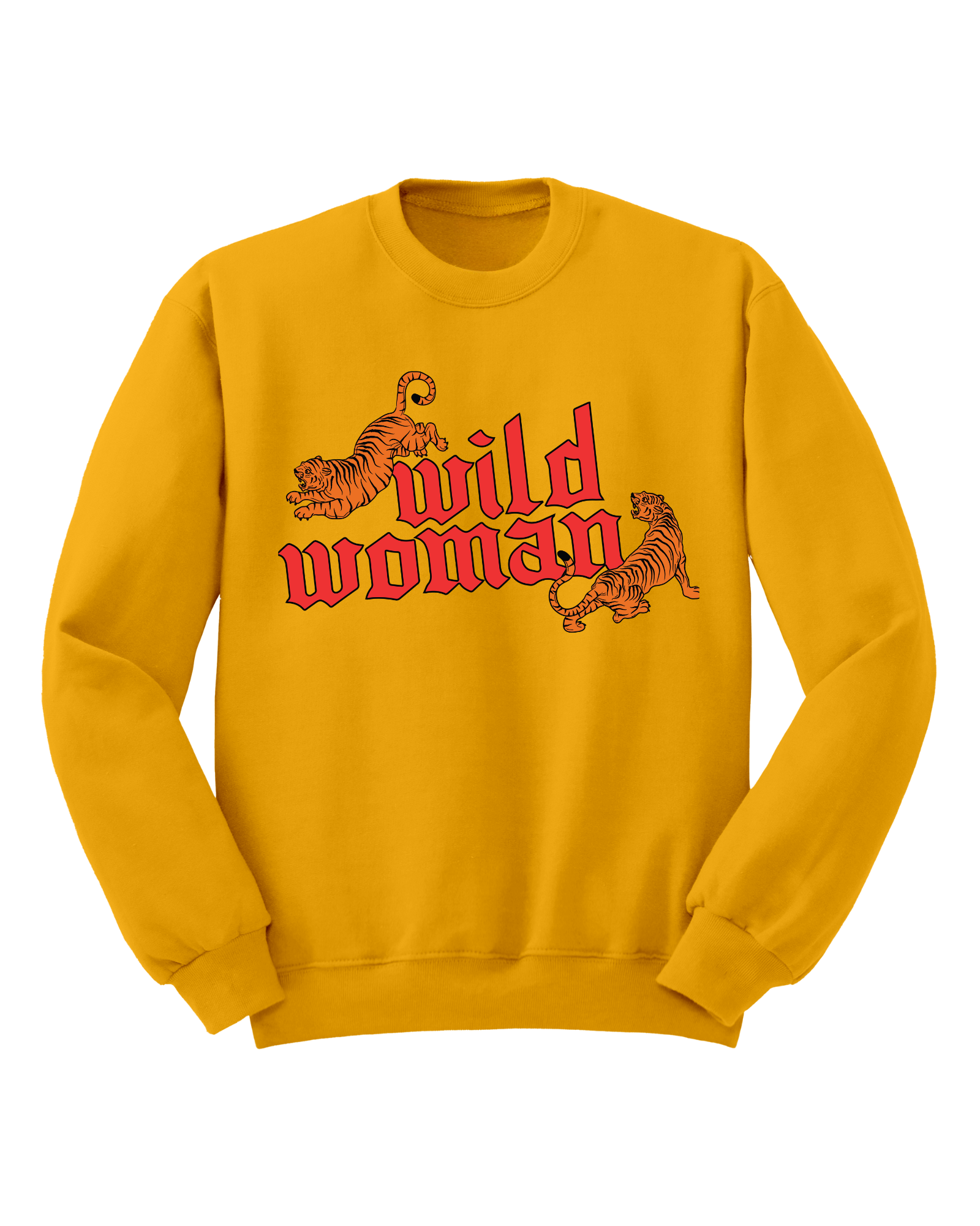 Wild Woman - Gold Graphic Crew