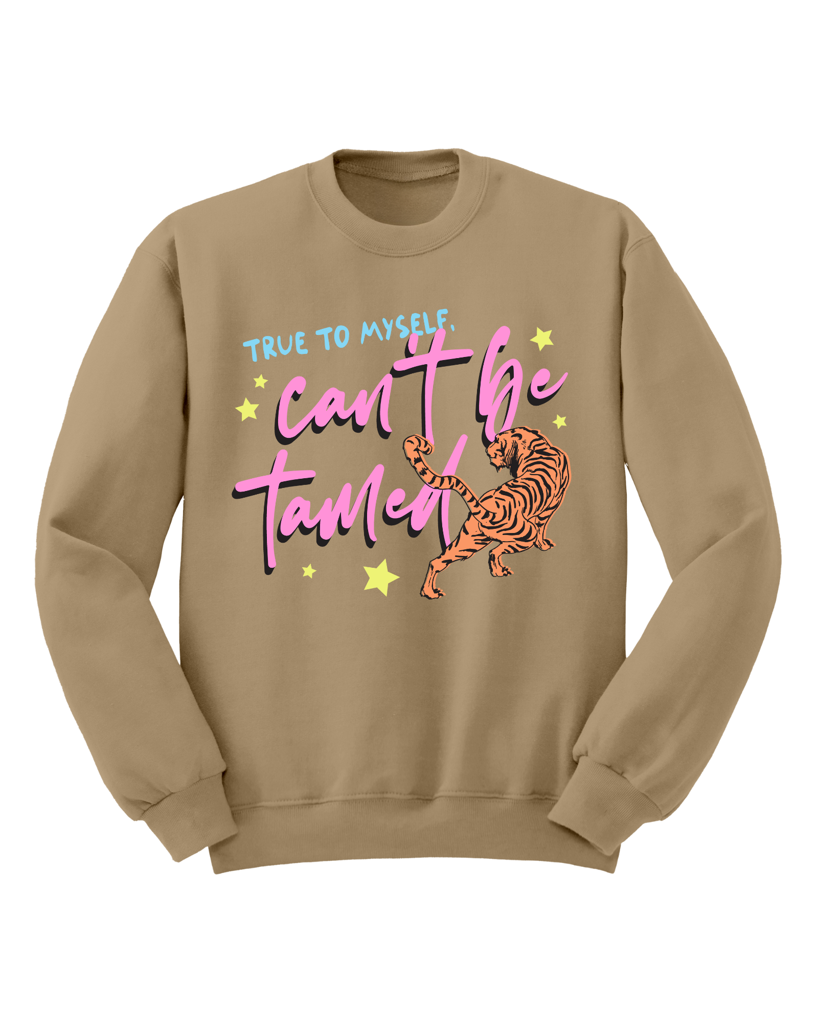 Can't Be Tamed - Khaki Graphic Crew