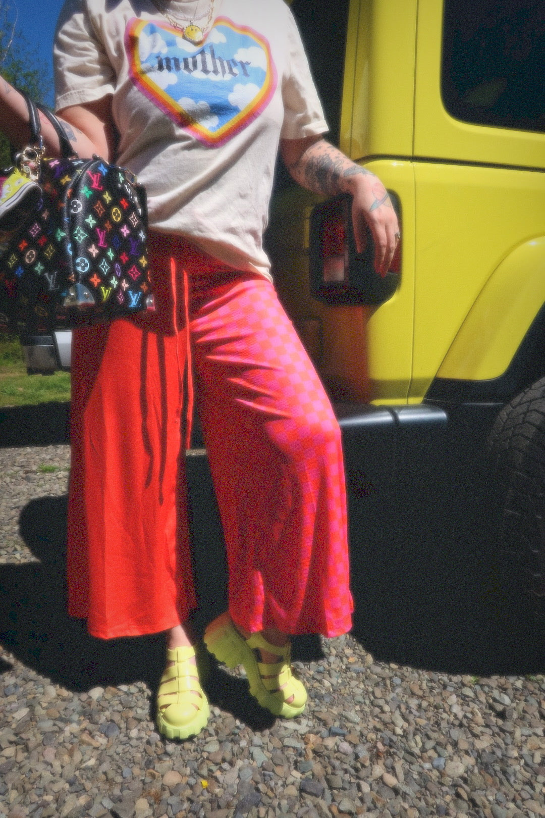 Half & Half Emy Ave™ Original Cropped Pants - RED + PINK **NEW COLORS**