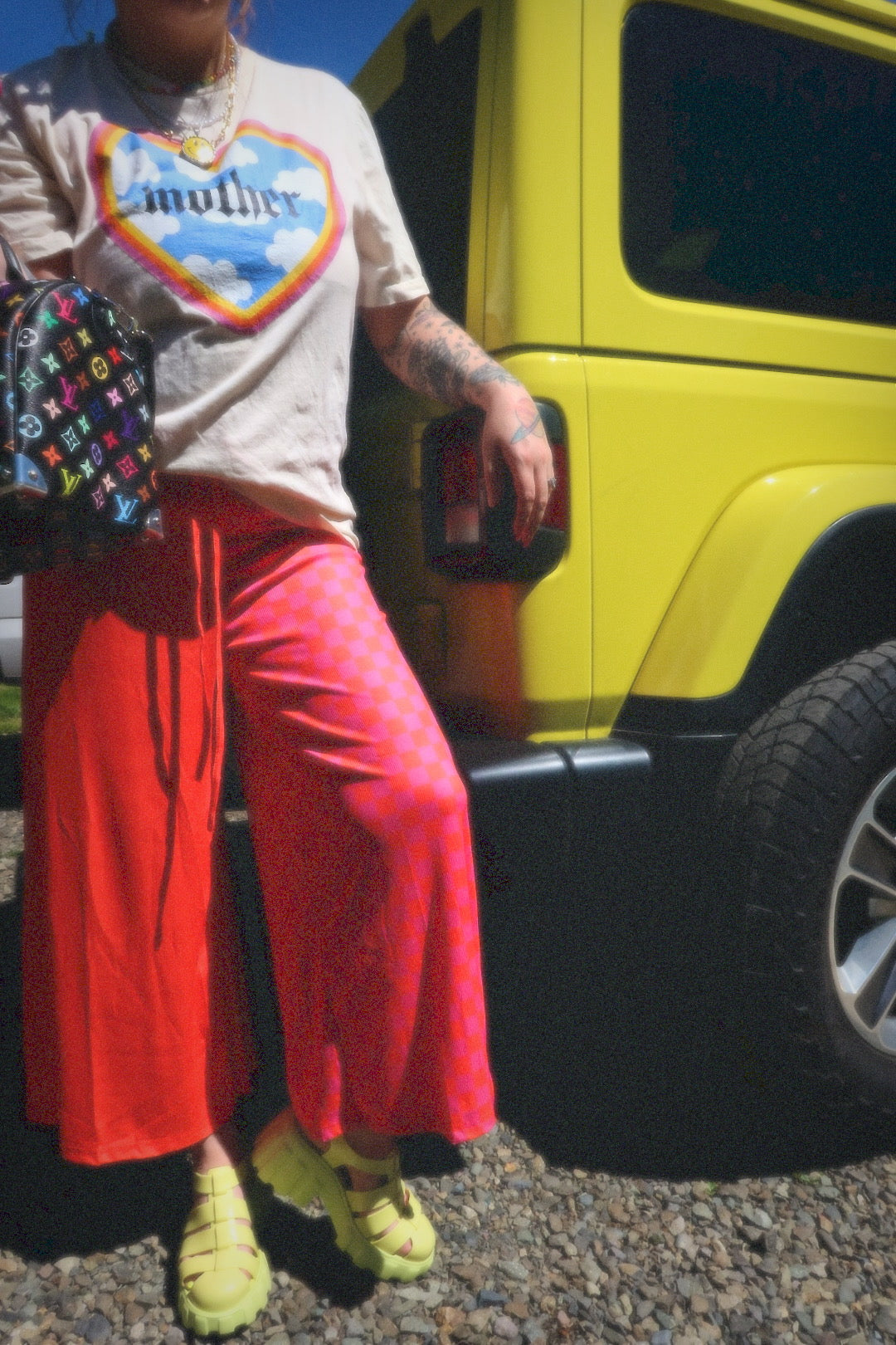 Half & Half Emy Ave™ Original Cropped Pants - RED + PINK **NEW COLORS**